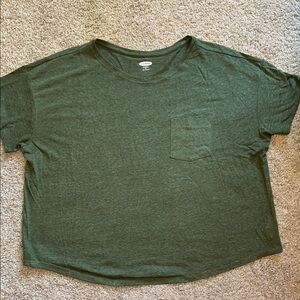 Old Navy Green Linen Tee